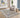 Anatolia Vintage Blue Rug styled in a bright living room