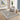 Anatolia Vintage Blue Rug styled in a bright living room