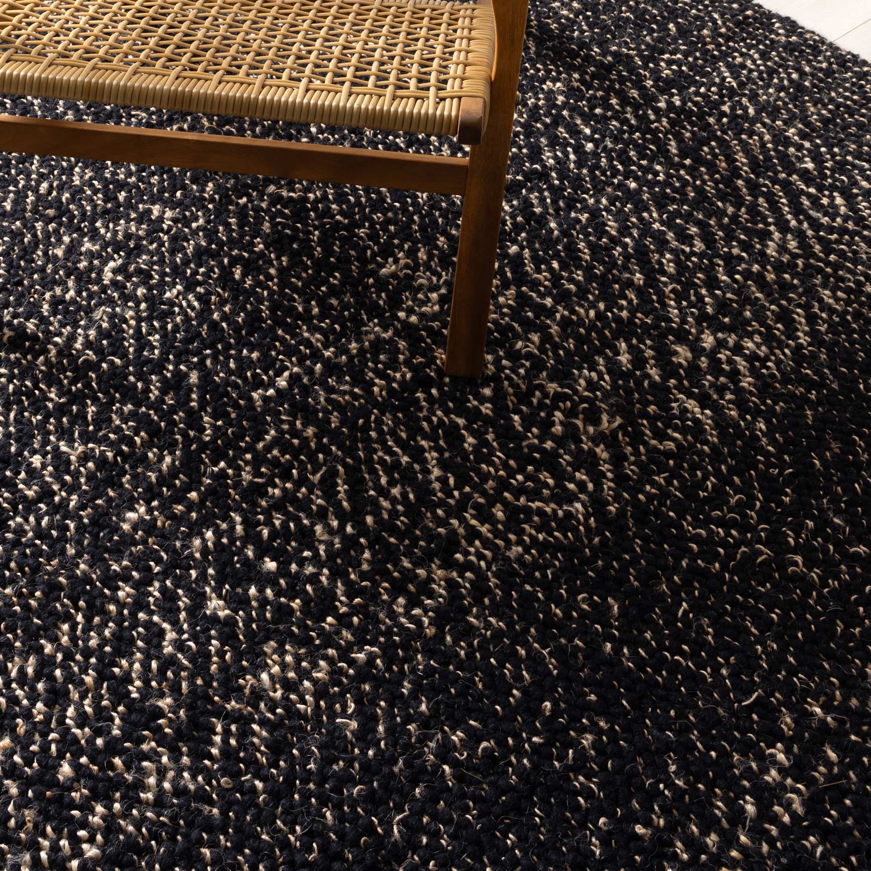 Black Weave Rug Eco Weave Black Jute & Wool Rug | Handwoven Natural Rug – Rug N Roll