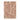 Beige area rug with abstract pattern on a white background
