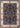 Decorative rug with intricate patterns in navy and beige on a white background