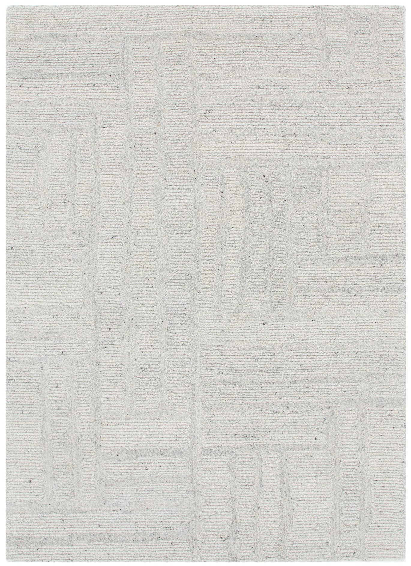 Seren Silver Mist Modern Rug – Soft Abstract Grey Area Rug for Living ...