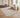Stone Wash Mocha Brown Rug in a modern neutral living room