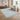 Stone Wash Soft Ivory Rug styled in a modern neutral living room