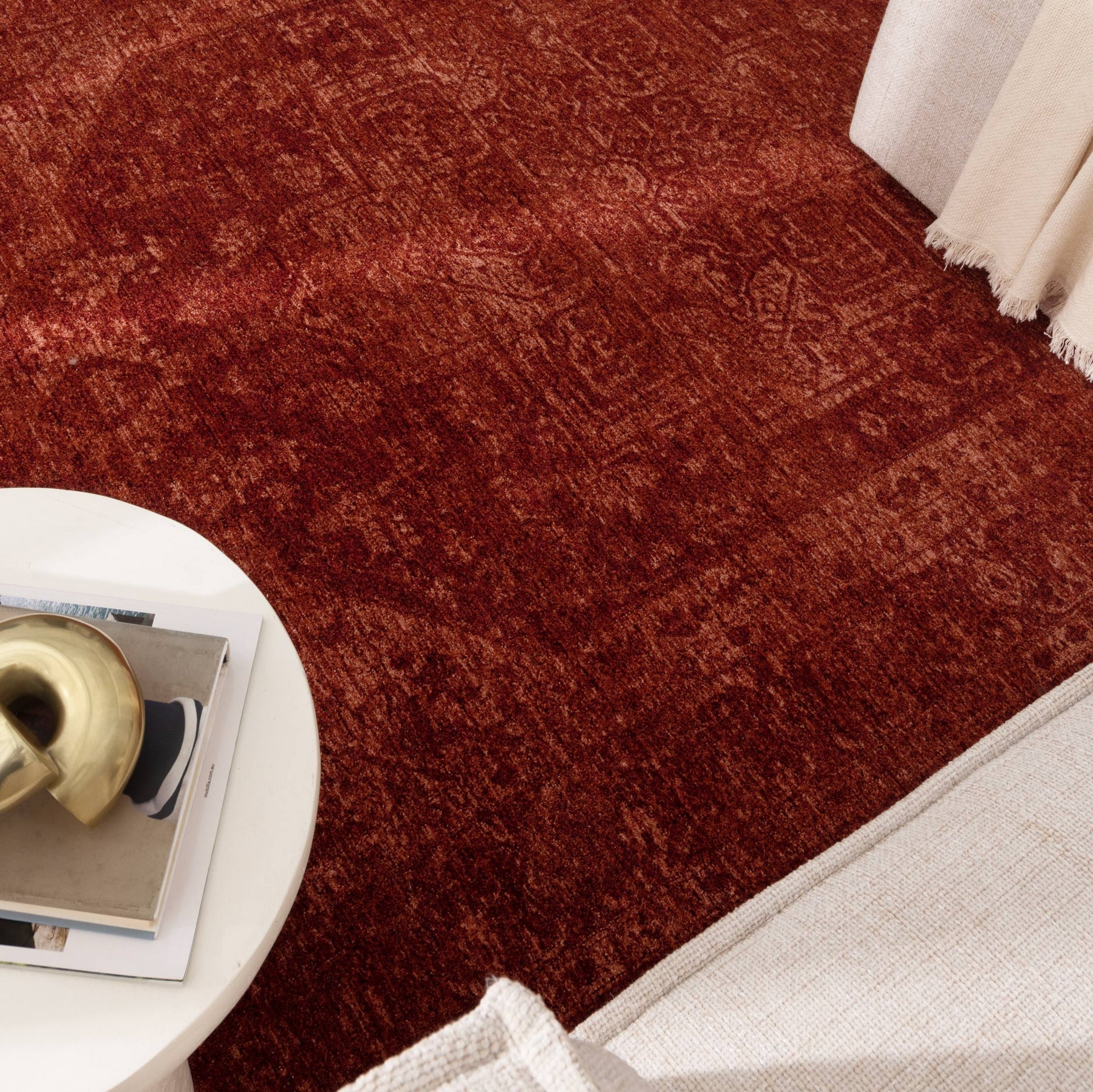 Spectrum Terracotta Rug Riviera Terracotta Glow Rug | Vintage Transitional Style – Rug N Roll