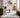 Logan Soft Mist Abstract Rug styled in a contemporary living room