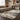 Victoria Motion Rug styled in a contemporary modern living room